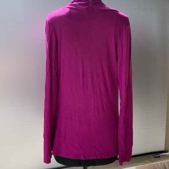 Sun and moon yoga top magenta color long body layers gathered look long sleeves - Picture 8 of 10